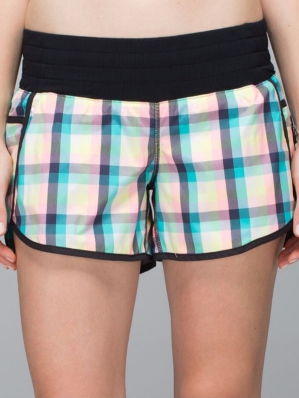 Lululemon Tracker Short II 4" Wee Wheezy Check Bleached Coral Plaid 2